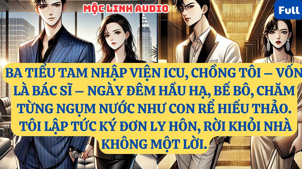 BA TIỂU TAM NHẬP VIỆN ICU, CHỒNG TÔI – VỐN LÀ BÁC SĨ – NGÀY ĐÊM HẦU HẠ, BẾ BÔ, CHĂM TỪNG NGỤM  AT830