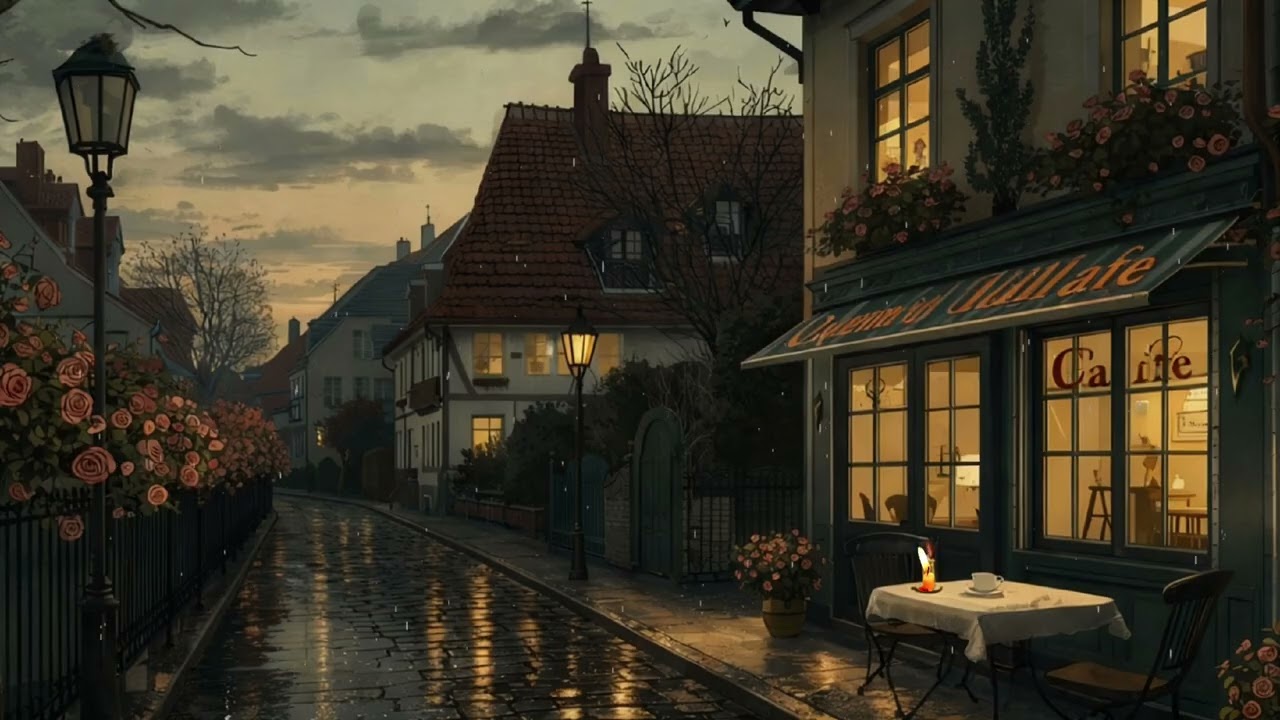 Rain Sounds at a Cozy Coffee Shop | Relaxing Ambience