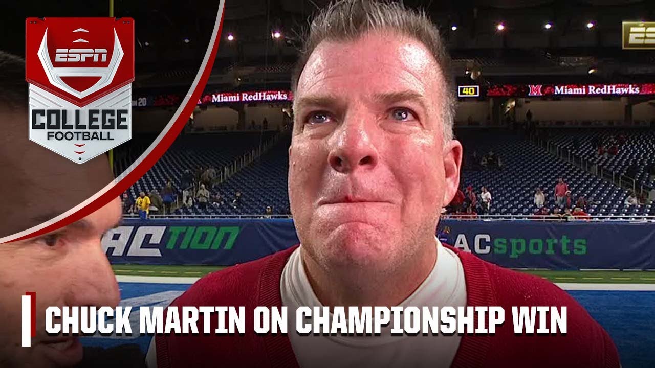 Miami (OH) head coach Chuck Martin emotional after MAC Championship win | ESPN College Football