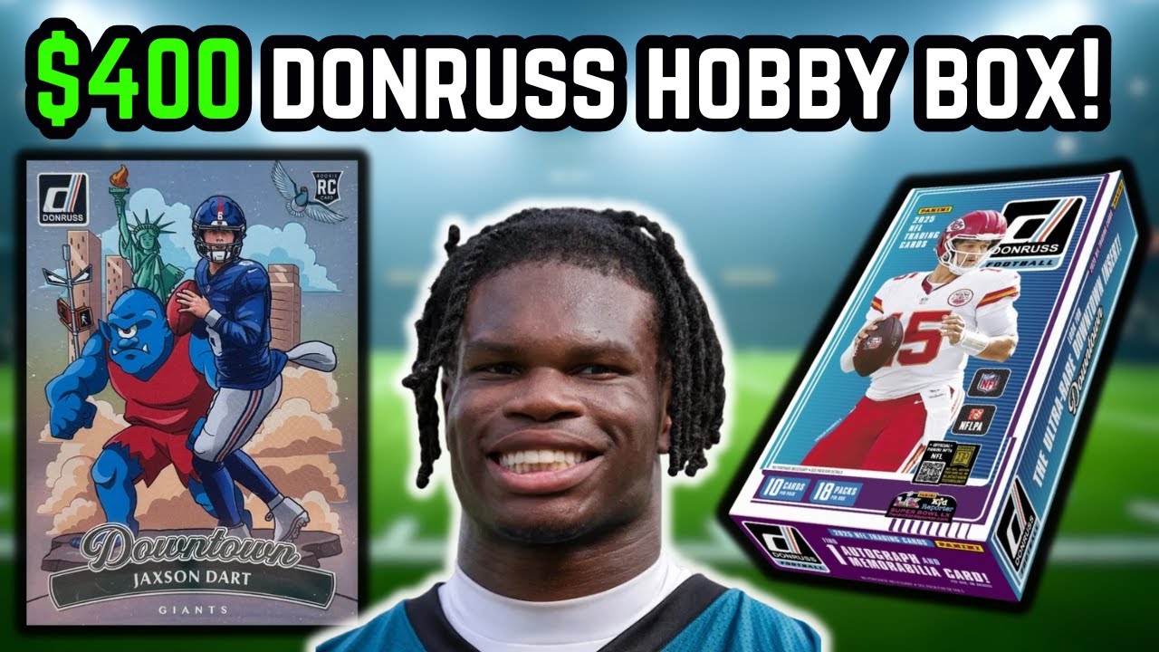 Обзор Donruss Football Hobby Box 2025! Центр города, чудеса и рейтинговые новички!