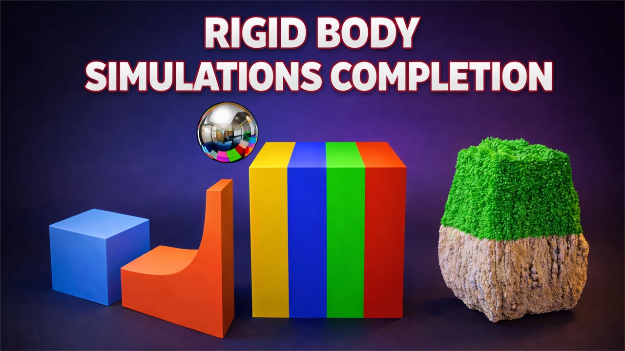 Rigid Body Simulations Completion | Blender Physics Simulations