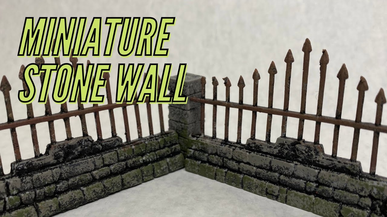 Painting a miniature stone wall
