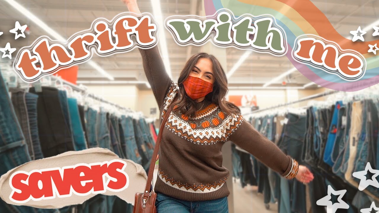 THRIFT WITH ME AT SAVERS // HUGE $120 thrift haul + giveaway!