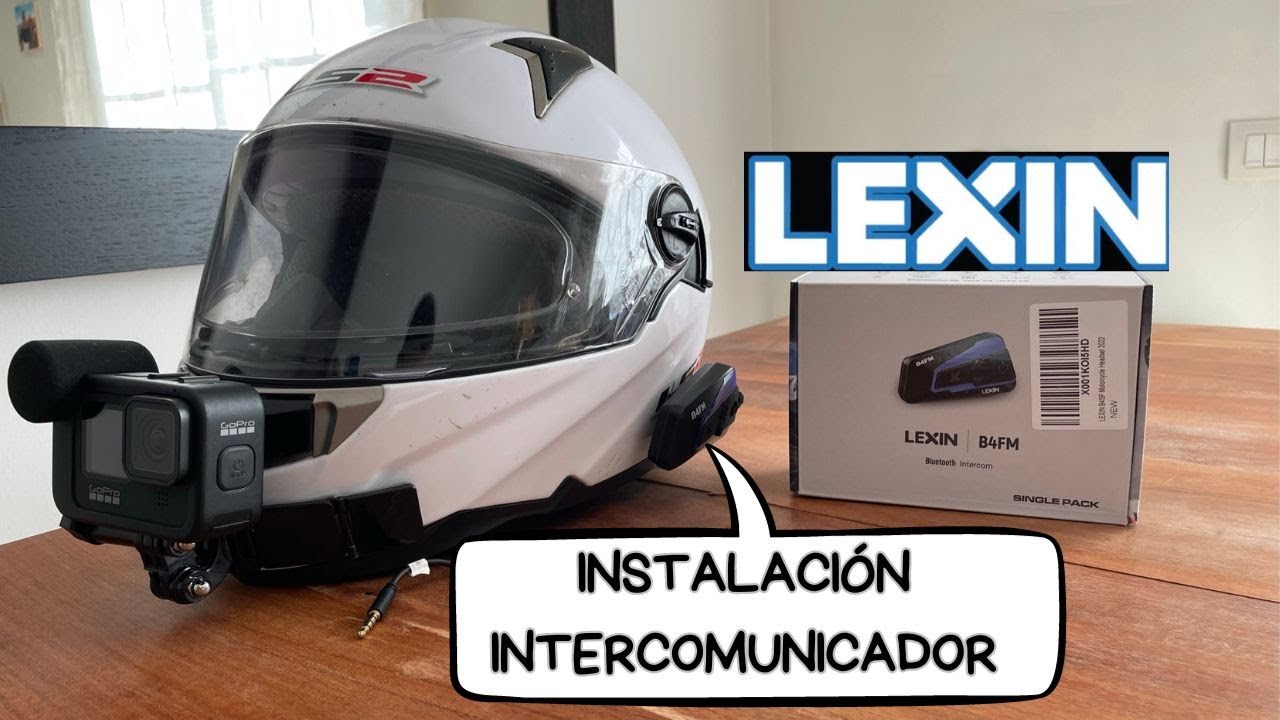 🛵🎧¿Cómo INSTALAR un INTERCOMUNICADOR LEXIN B4FM? | TUTORIAL ESPAÑOL |  LS2 Helmet #motovlog #gopro