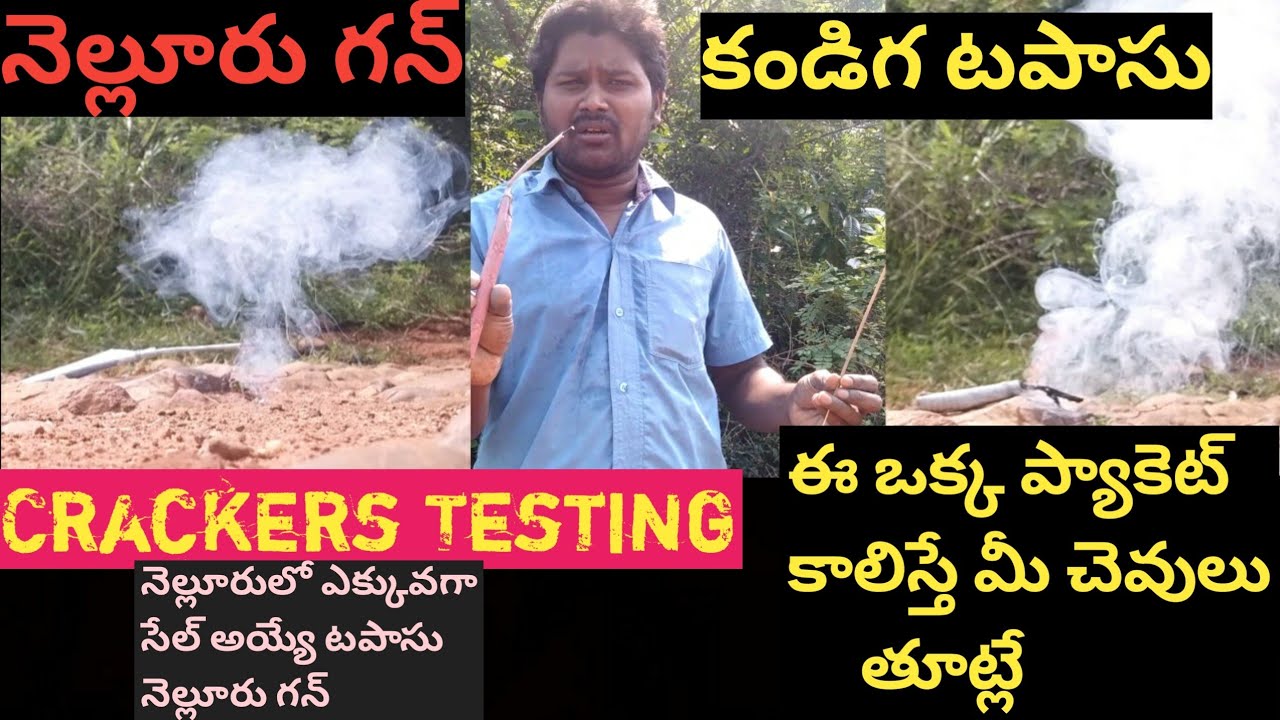 Crackers Testing 2020 Telugu | Nellore Gun Cracker Vs Kandiga Tapassu | ismart Sangeetha