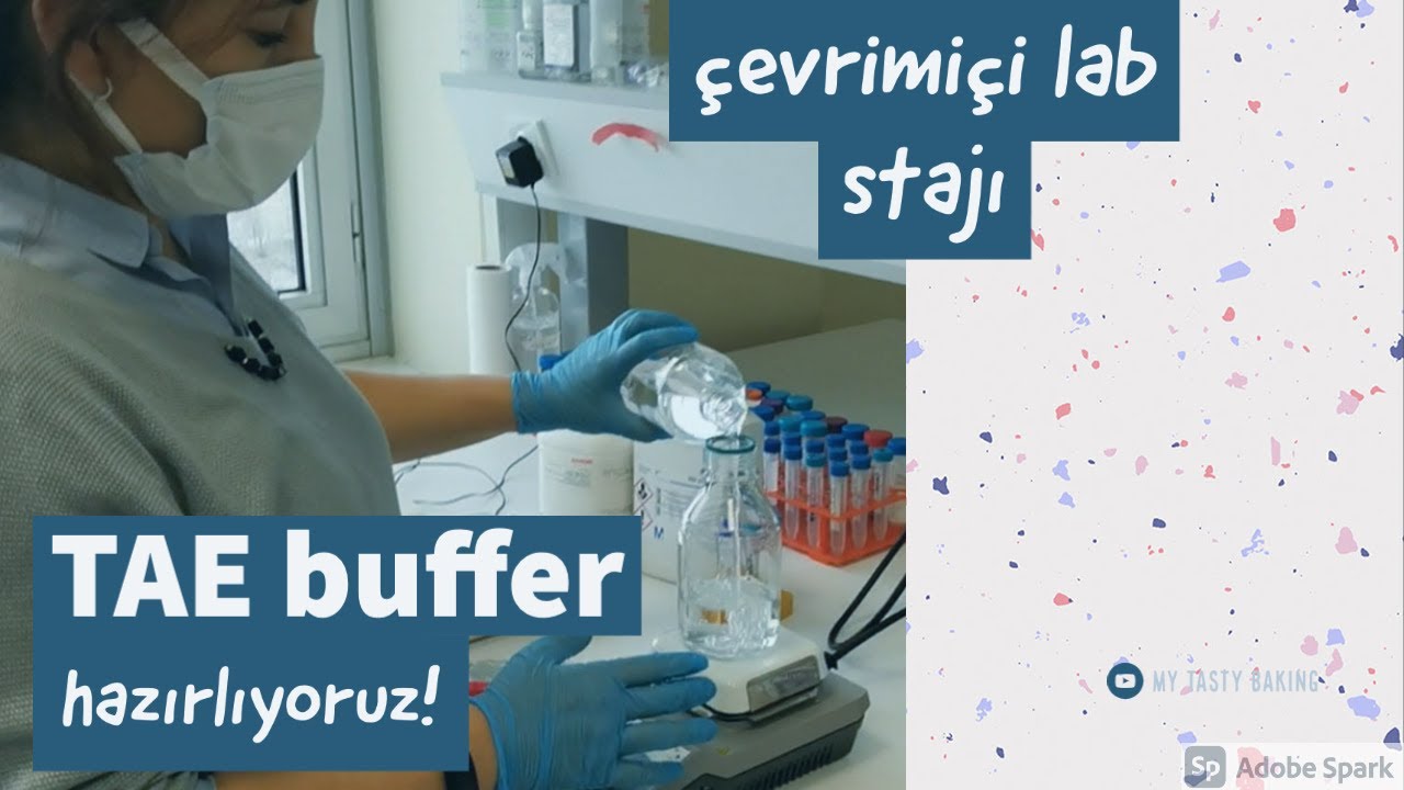 10X TAE Buffer preparation | Online Lab Training | Turkish w/ENGLISH SUBTITLES
