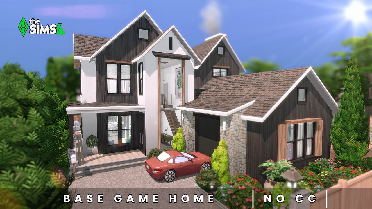 Sims 4 Base Game Stop Motion House Build | no cc 