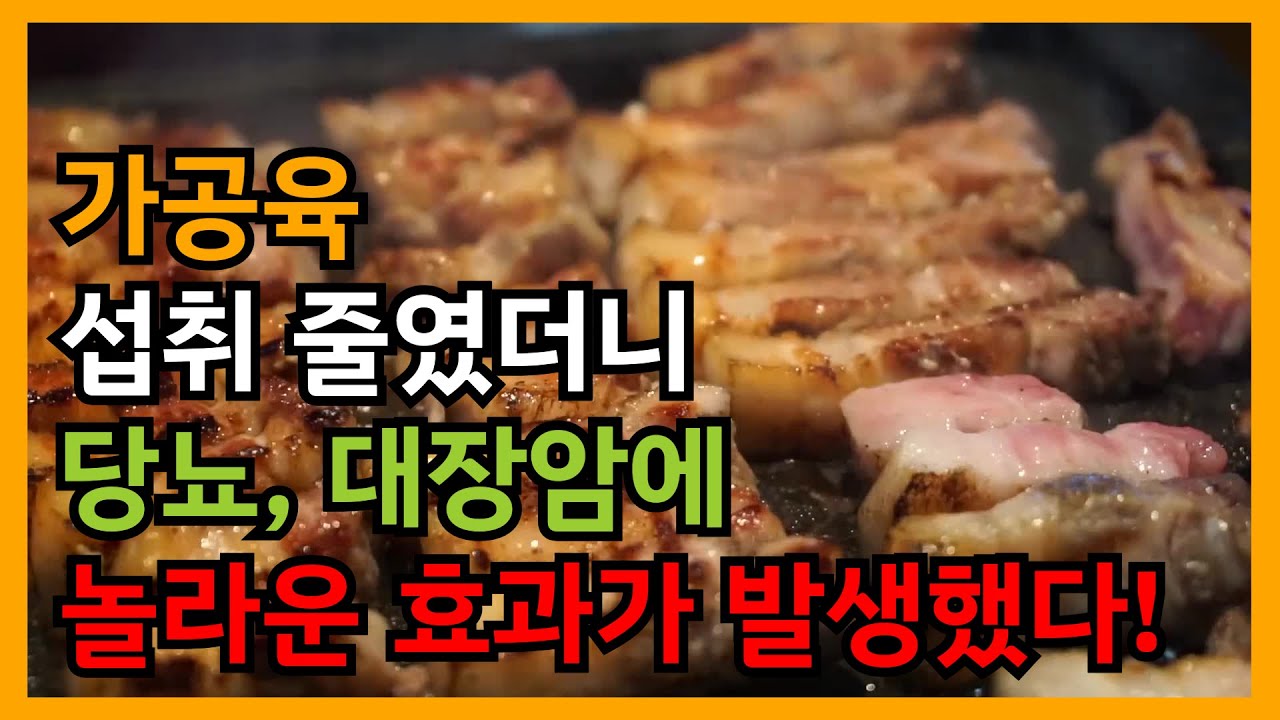 가공육 섭취 줄였더니 당뇨, 대장암에 놀라운 효과가 발생했습니다!