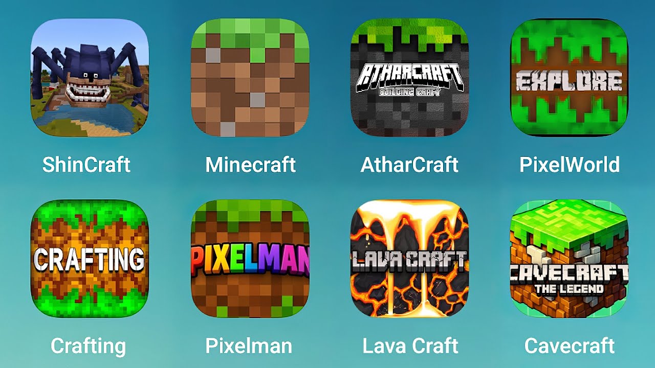 ShinCraft, Minecraft, AtharCraft Building, PixelWorld, Crafting and Building, Pixelman Craft