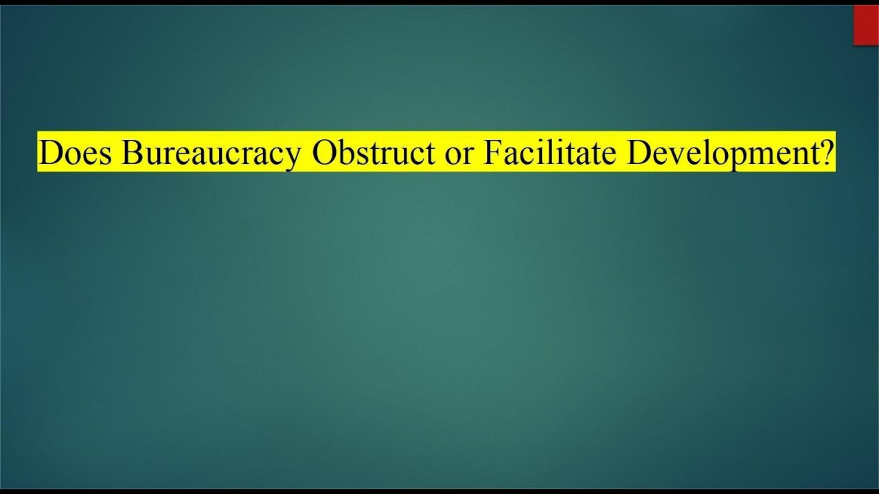 539 Does Bureaucracy Obstruct or Facilitate Development?