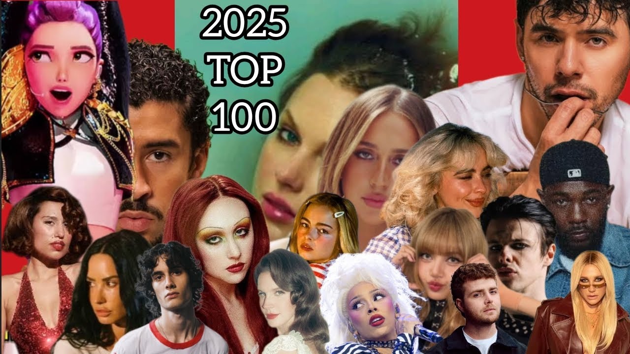 AS 100 MÚSICAS DE 2025 QUE EU MAIS GOSTEI #badbunny #taylorswift #tyla #musica2025 #ladygaga #dancer