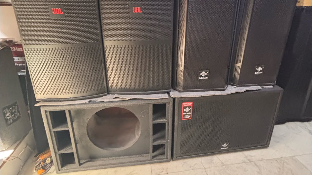 Delhi dj whole sale market : heavy ply board cabinet : dj set : amplifier : speaker