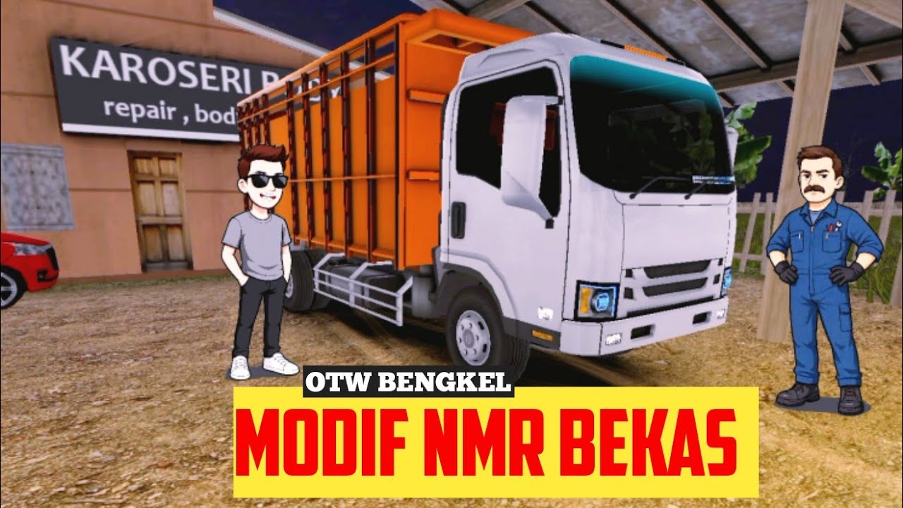 Nowing truck NMR LAKA Pake CANTER TOWING Buat Modif | Es Truck Simulator Id | BangBilex