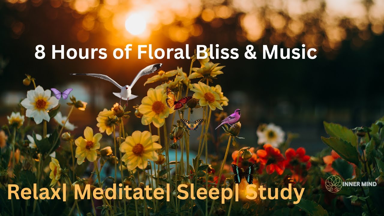 🌸 8 Hours of Floral Bliss | Relaxing Music for Sleep, Study, Meditation & Yoga