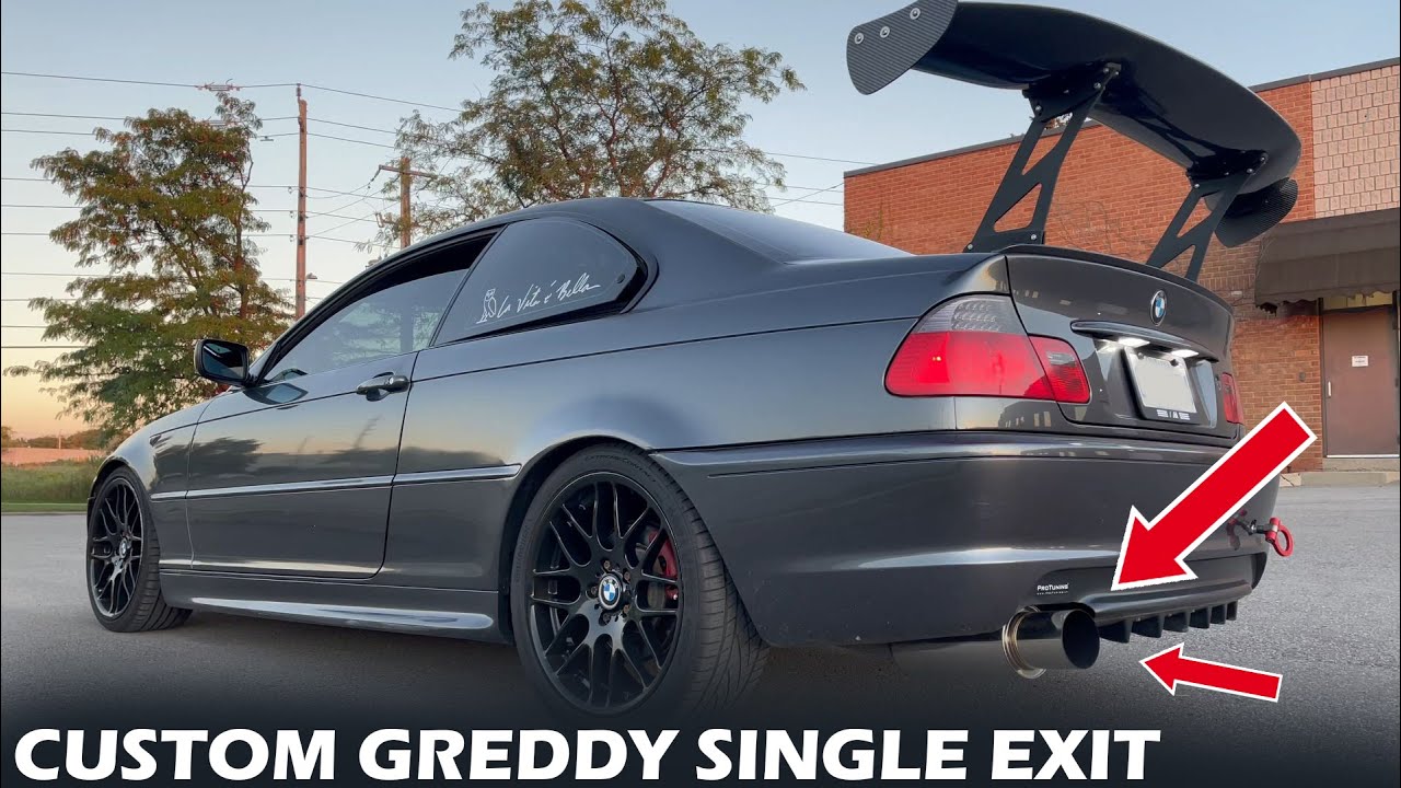 Лучшая выхлопная система для BMW E46? Индивидуальная выхлопная система Catless Greddy Y-образной ...
