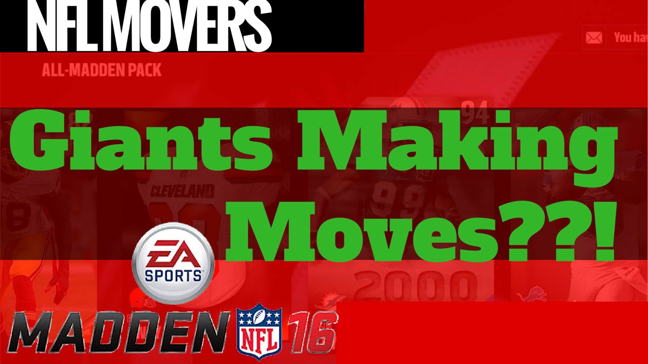 New NFL Movers..Damon Harrison is a BEAST!!!! ( MUT 16 NFL Movers)