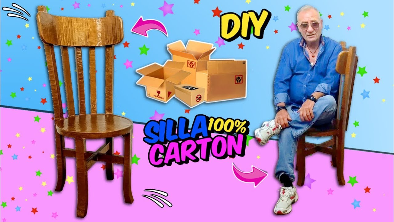 MANUALIDADES HECHAS CON CARTÓN SILLA DIY