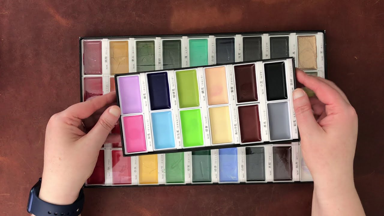 Kuretake Watercolor 36 and 12 Pan Set Swatching