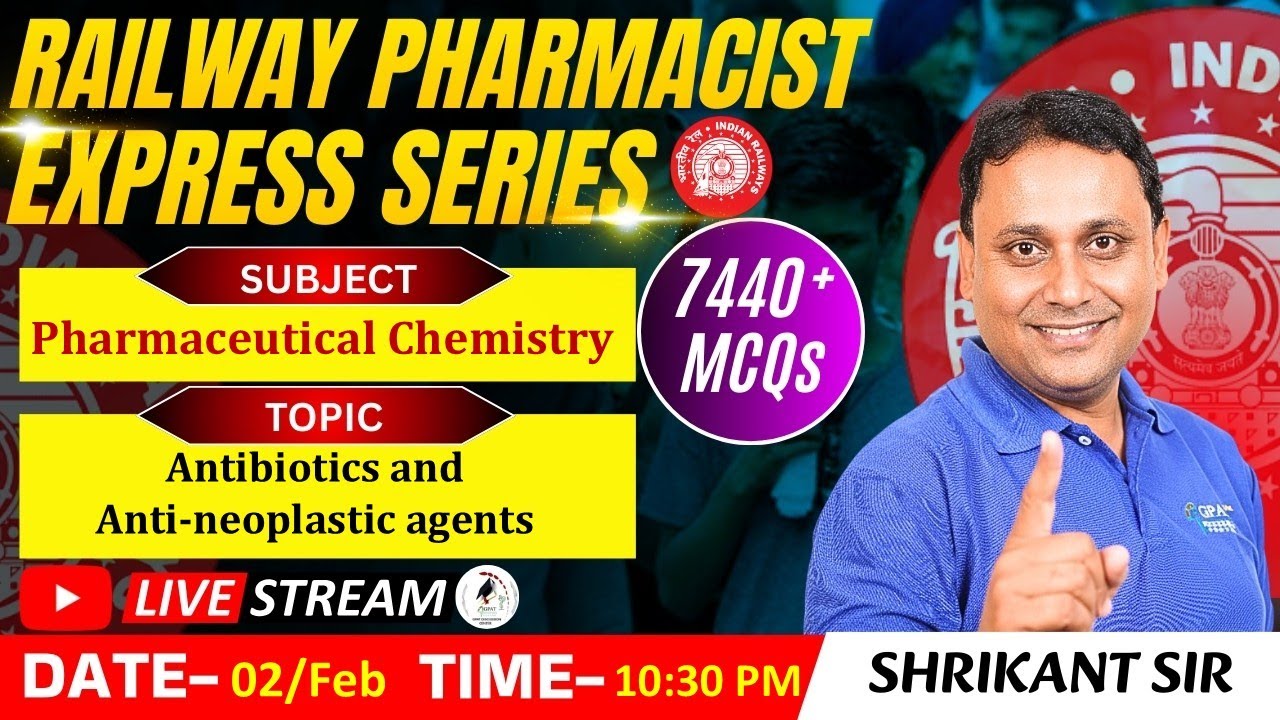 RAILWAY PHARMACIST EXPRESS SERIES 7440+MCQs | CLASS-71 | Pharma. Chem.- Antifungal, Antiviral agents