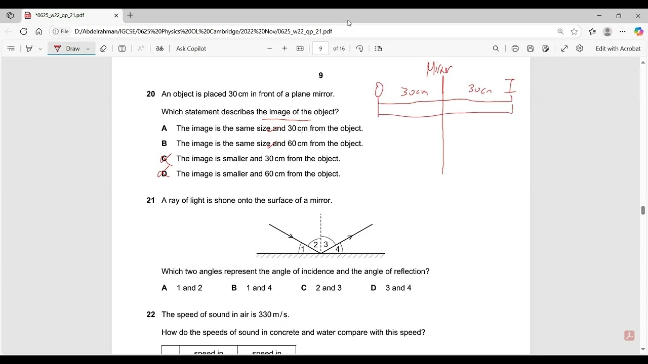 IGCSE Physics 0625/21/O/N/22