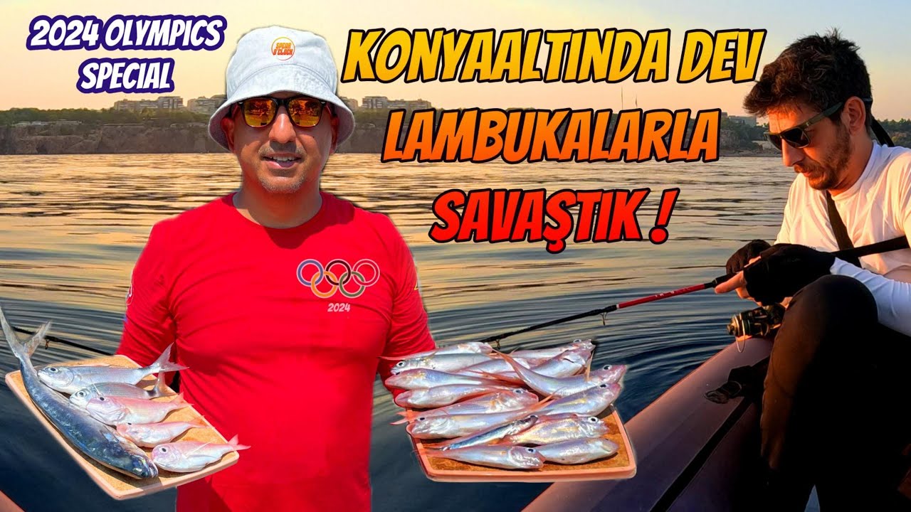 🎣🌊 Dev Lambukalarla Mücadele ve Köpük ile Melanür Avı | 4K | Konyaaltı  Kano ile Olta Balıkçılığı🌊🎣