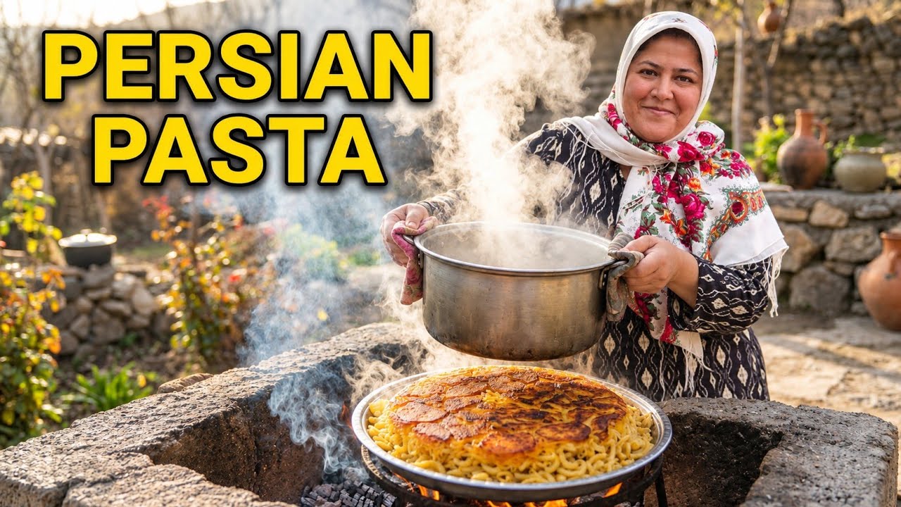 Satisfying Outdoor Cooking: Fire-Cooked Macaroni with Crispy Potato Tahdig