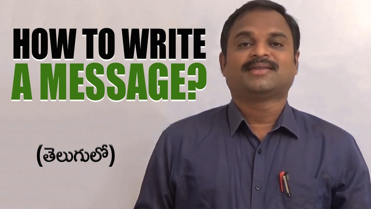 How To Write A Message? | English Creative Writing Discourses | Sudhakar -English Learning Assistant