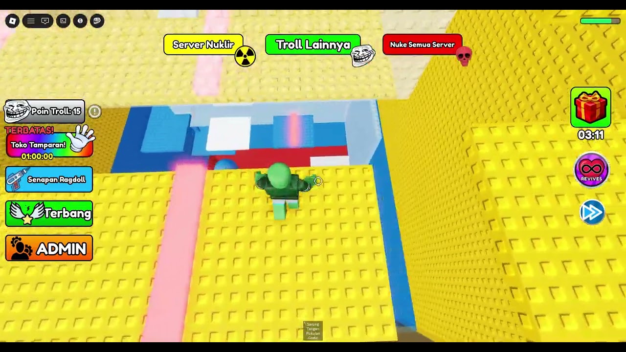 roblox pranking tower i'm win in 2 minute and 50 second then private server