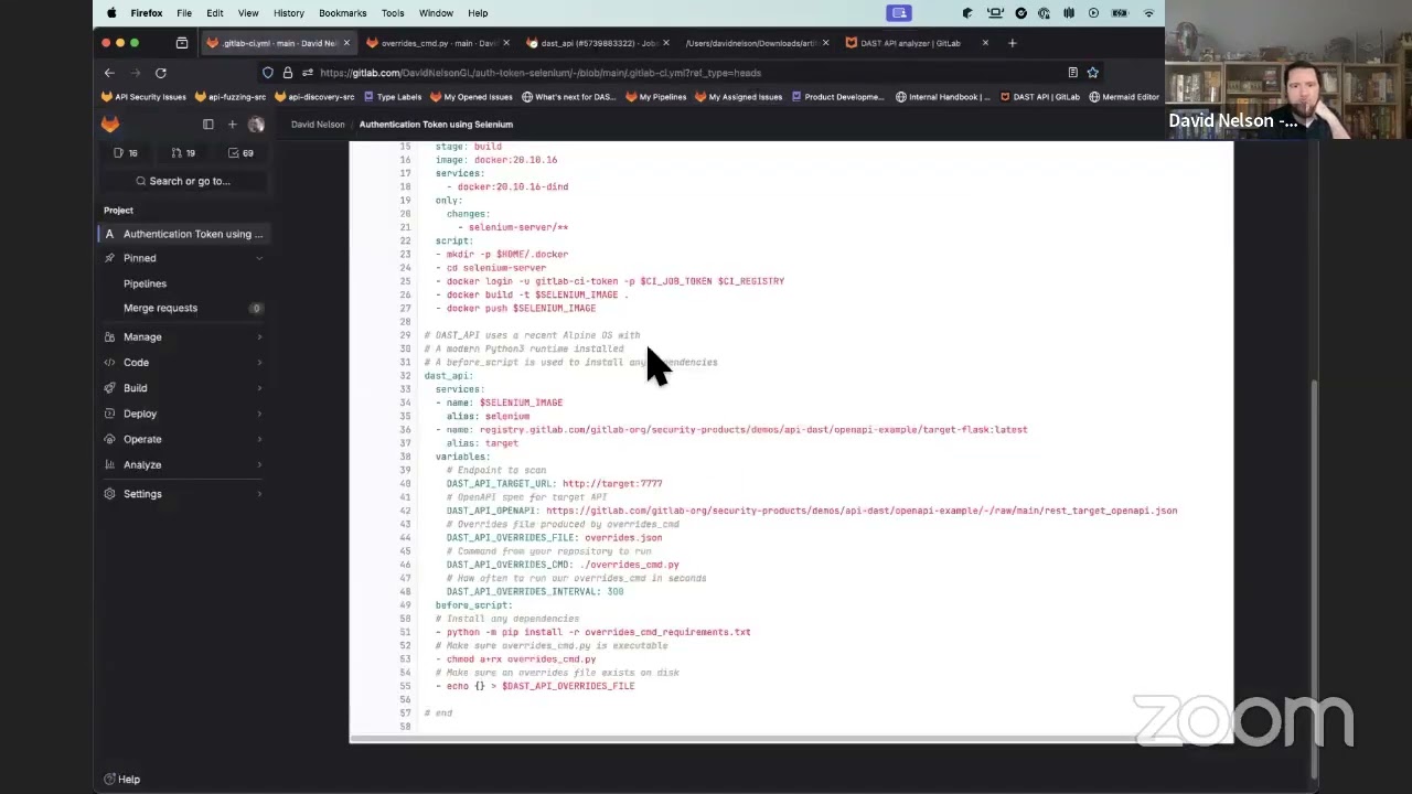 Configure DAST API with a short lived API token