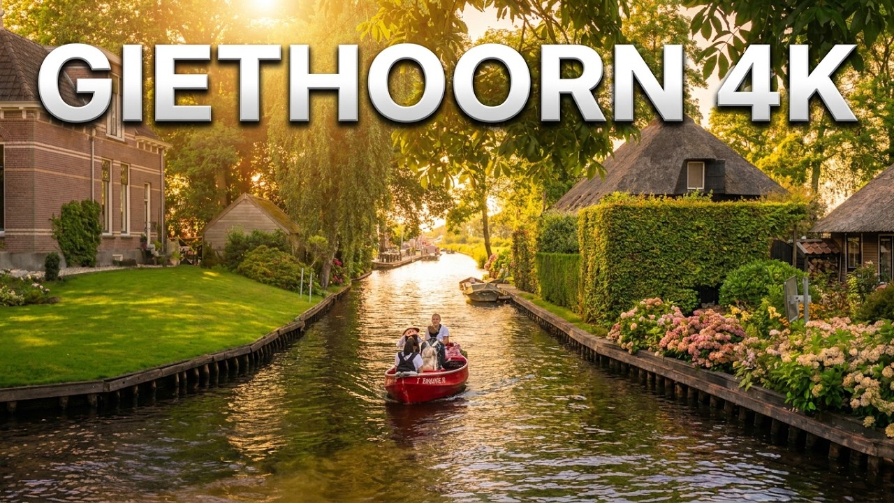 Giethoorn Netherlands 4K | Scenic Dutch Village & Canals