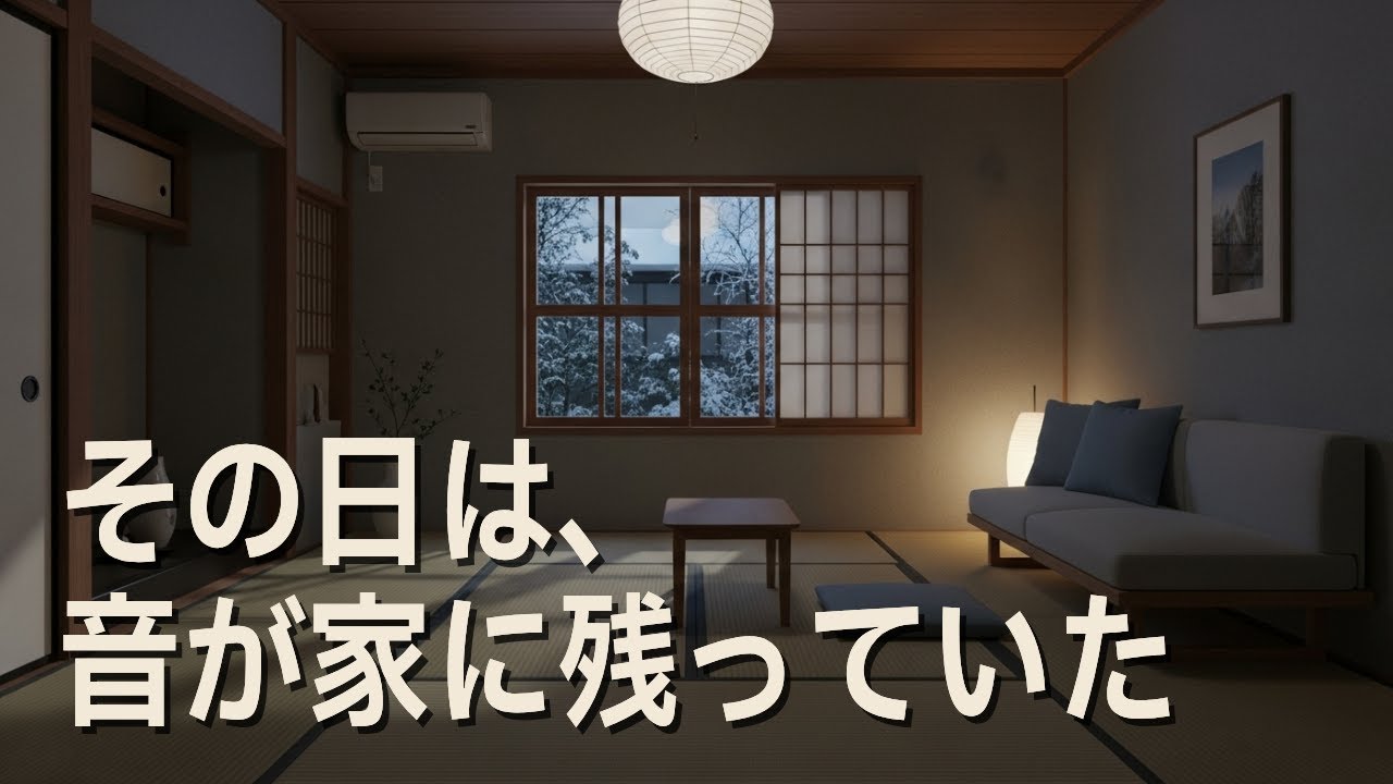 その日は、音が家の中に残っていた