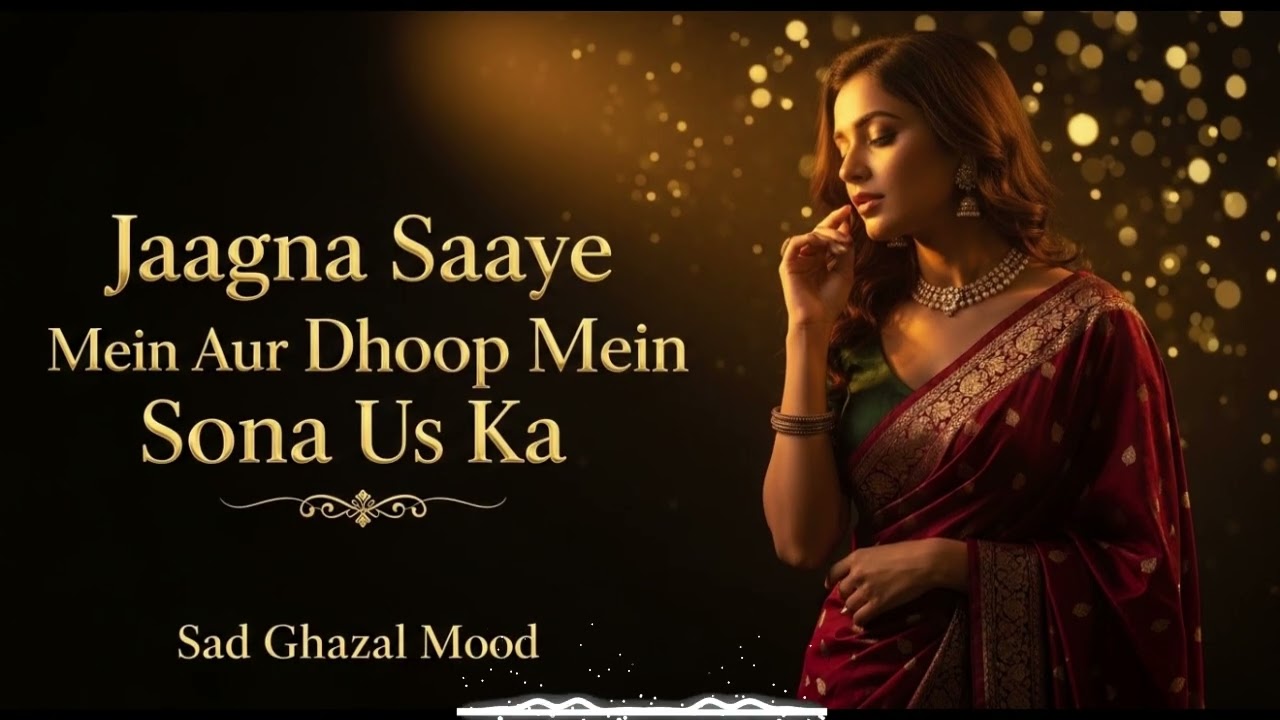 Jaagna Saaye Mein Aur Dhoop Mein Sona Us Ka | Sad Ghazal | Emotional Shayari | Classic Sad Ghazal
