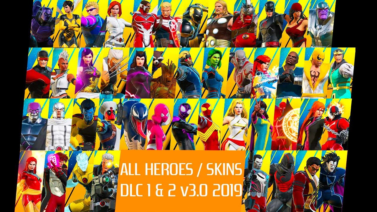 Marvel Ultimate Alliance 3 ALL SKINS / CHARACTERS 2019 (Rise of the Phoenix, Curse of the Vampire)