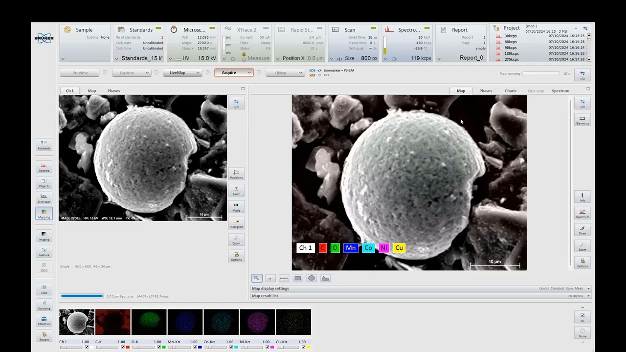 Correlating SEM XRF and SEM EDS Analysis of a Li-Ion Battery