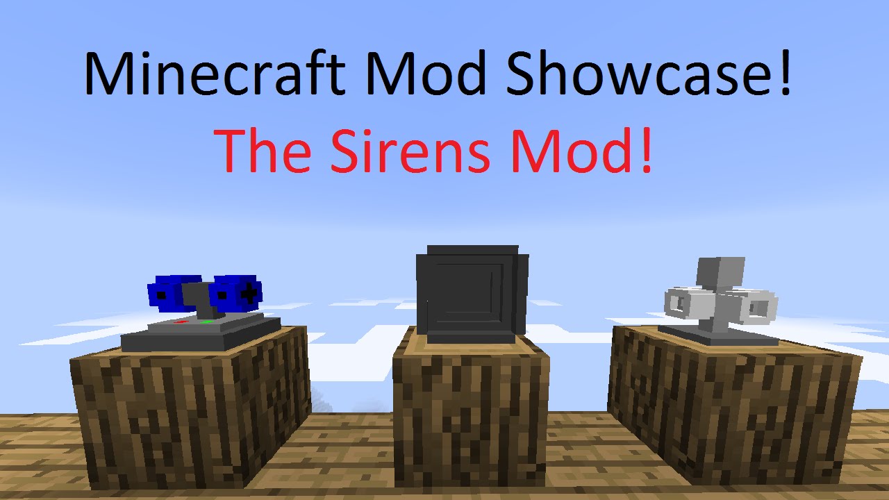 Minecraft Mod Showcase: The Sirens Mod! (Nuke Sirens, Emergency Sirens and More!)