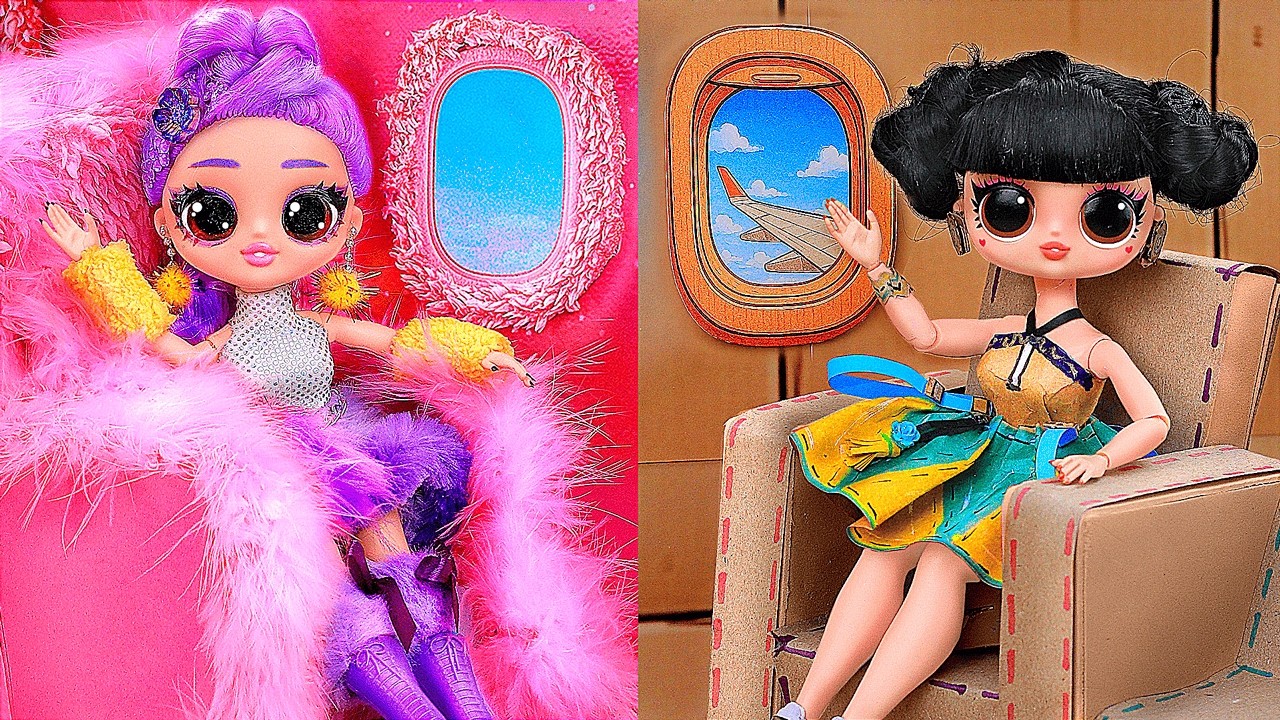 DIYs MakeOver aus Pappe und Plüsch: K-Pop Demon Hunters im Flugzeug! 10 Basteleien für L.O.L.-Puppen
