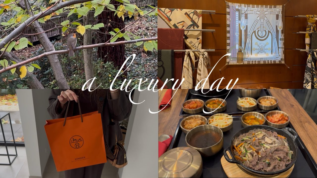 A Luxurious Day in My Life: Hermès Unboxing, Sweet Treats, and Korean Food 🥢🎁