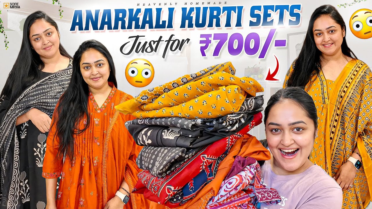 Anarkali Kurti Sets For Just 700Rs/- OMG 😯😯 || Heavnely Homemade 
