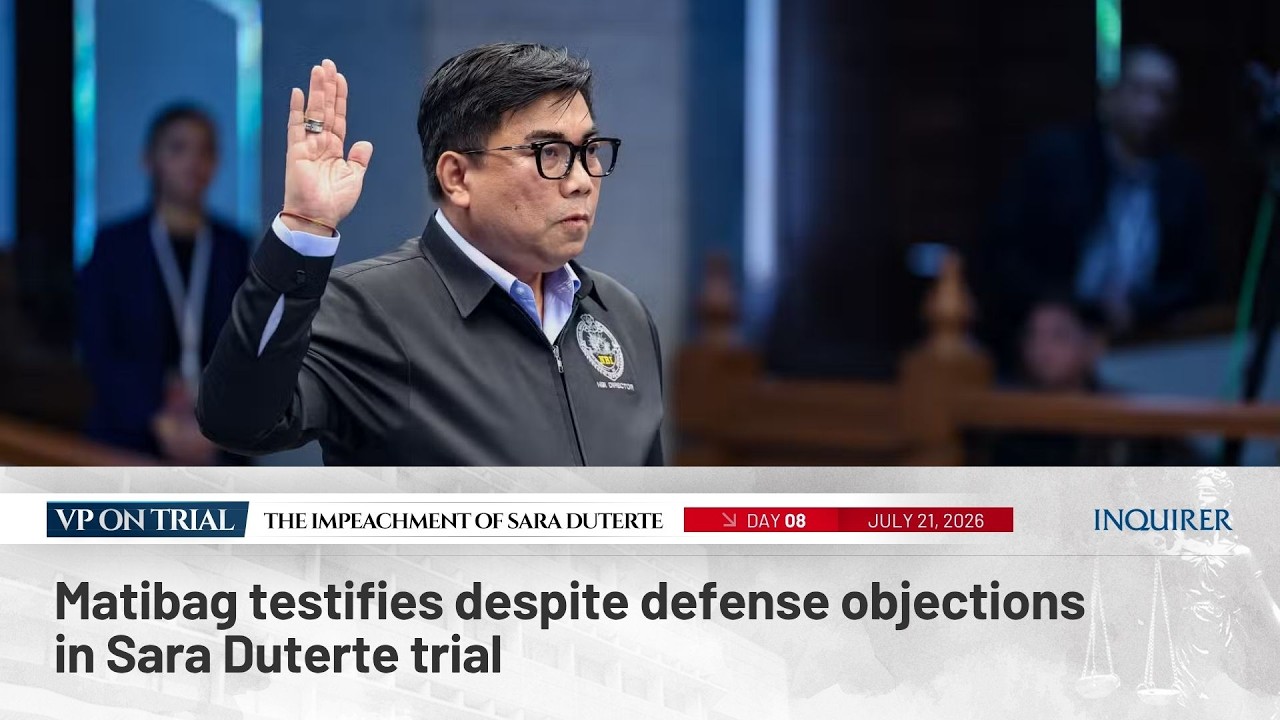 Matibag testifies despite defense objections in Sara Duterte trial