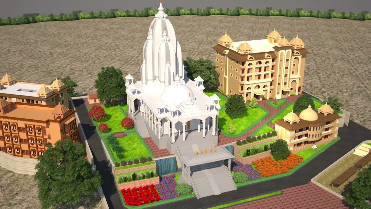 Iskcon Bharuch Temple Project 3D Walkthrough