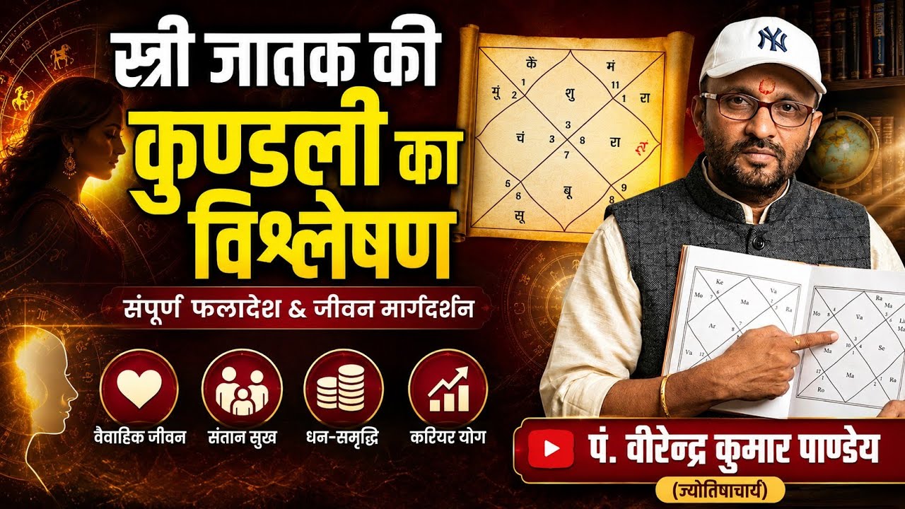 learn astrology easily -747 स्त्री जातक की कुण्डली का विश्लेषण