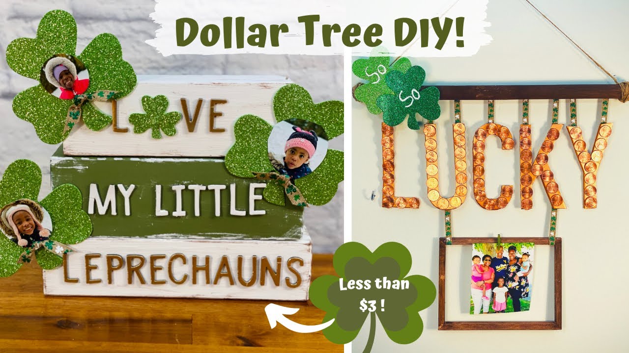 Dollar Tree DIY | Dollar Tree St Patrick’s Day 2020 DIY | DIY Farmhouse Decor | Farmhouse Wood Decor