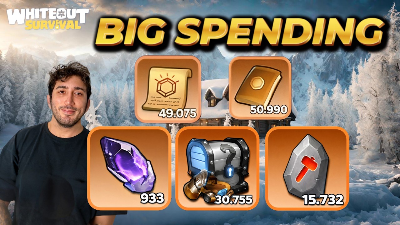 Insane Spending! &ndash; 933 Mithril &ndash; 15,732 Essence Stones &ndash; 100,000 Charms | Whiteout Survival