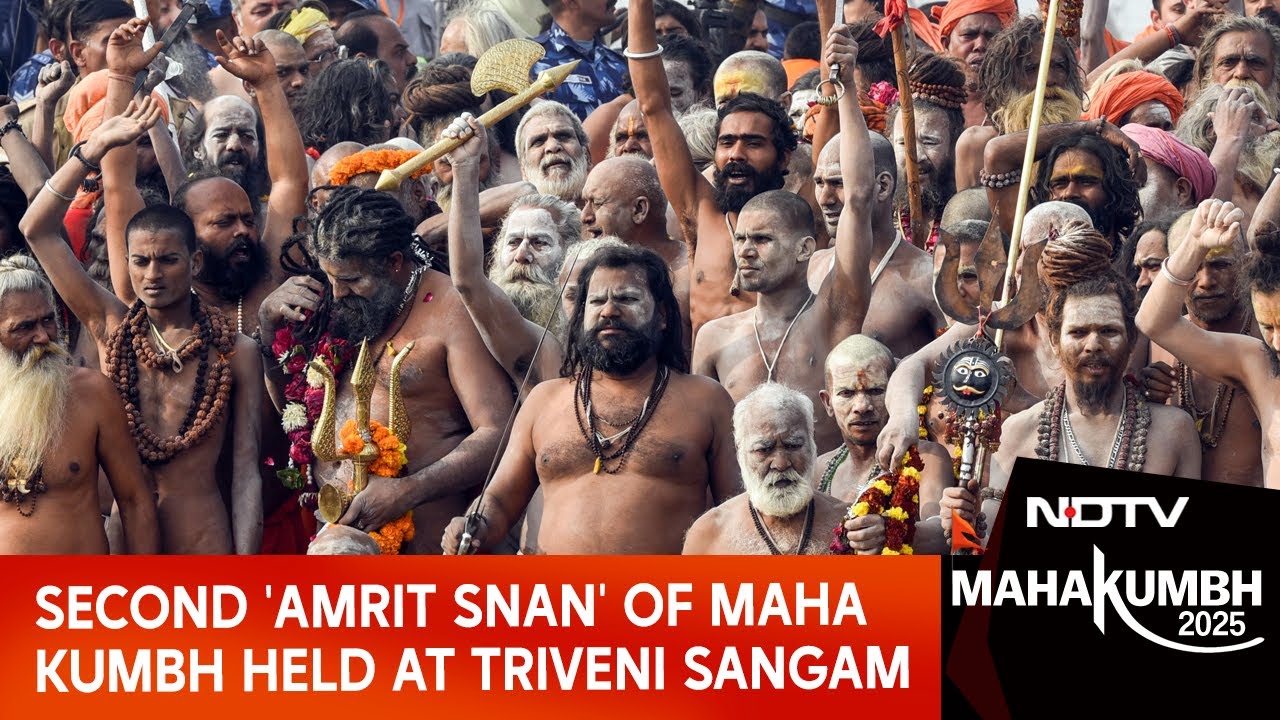 Maha Kumbh 2025 | Second 'Amrit Snan' Of Maha Kumbh Held At Triveni Sangam In Prayagraj