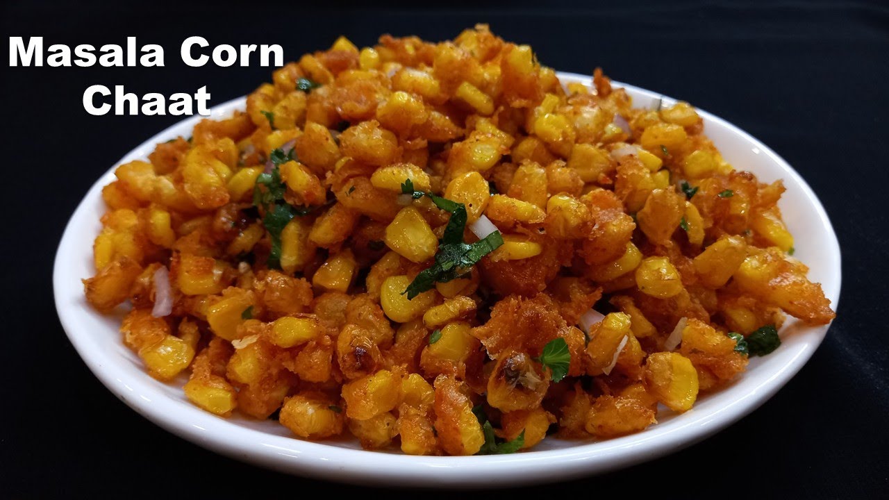 Masala corn chaat recipe/ How to make crispy corn chaat/ snack recipe/ chaat recipe/#holisnackrecipe