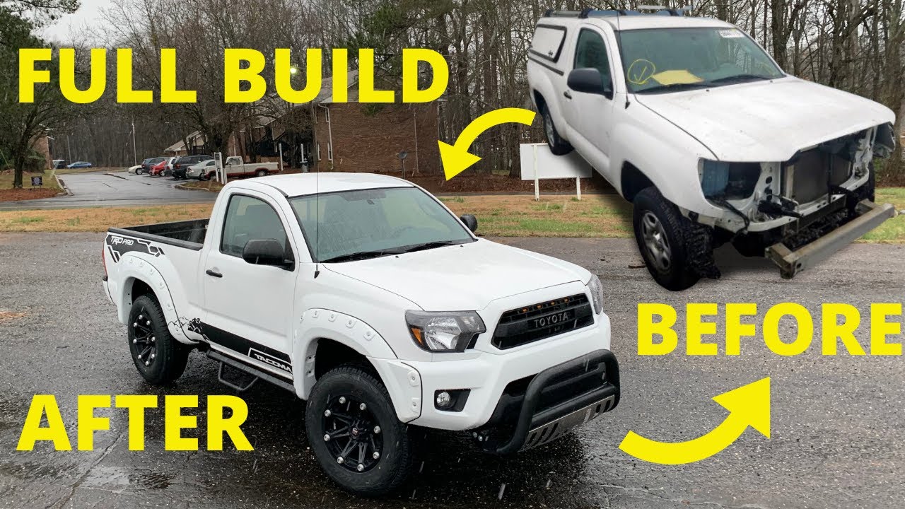 TOTAL WRECKED REBUILD on 2013 TOYOTA TACOMA IN 10 MINS like THROTl