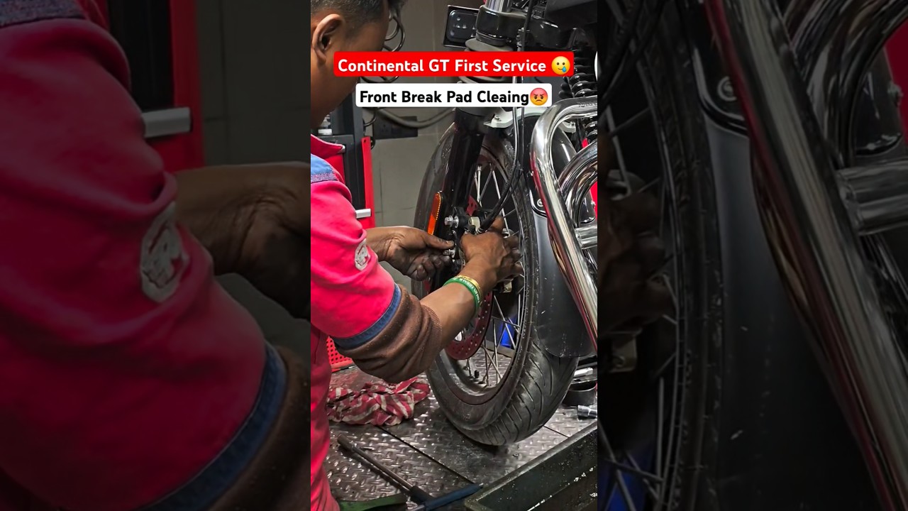 GT 650 First Service🔥 Continental GT Bybre Brake Cleaning🥲 #gt650service #gt650 #bike #continental