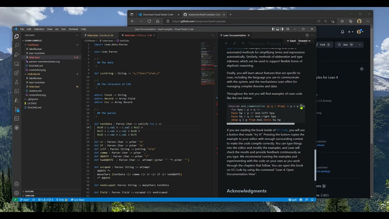 Getting Started with Lean Programming Language in Visual Studio Code