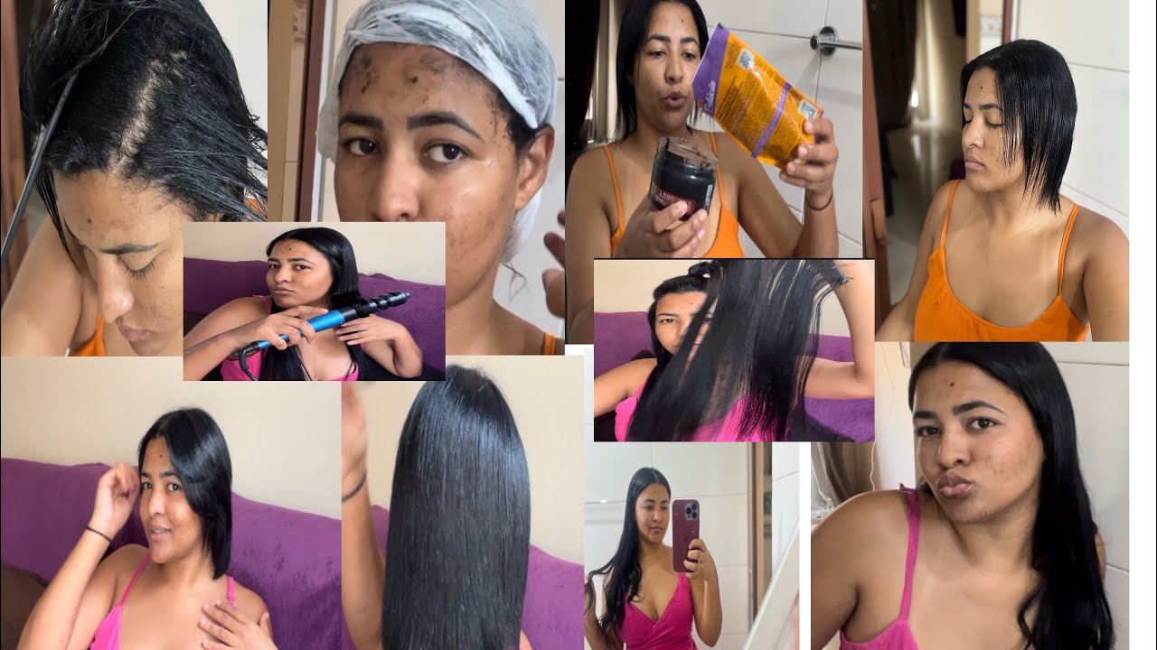 10• Aplicação de #henê | coloquei 4 telas de #cabelo #humano | fiz #babyliss no #megahair