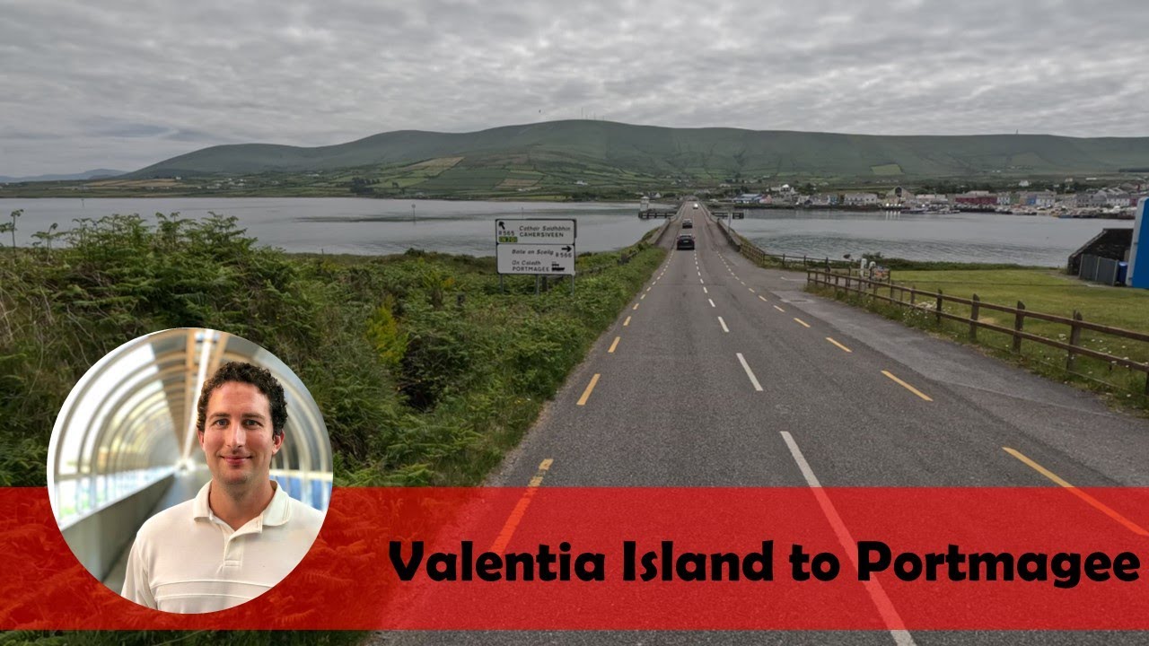 Driving from Knight's Town on Valentia Island to Portmagee, Ireland